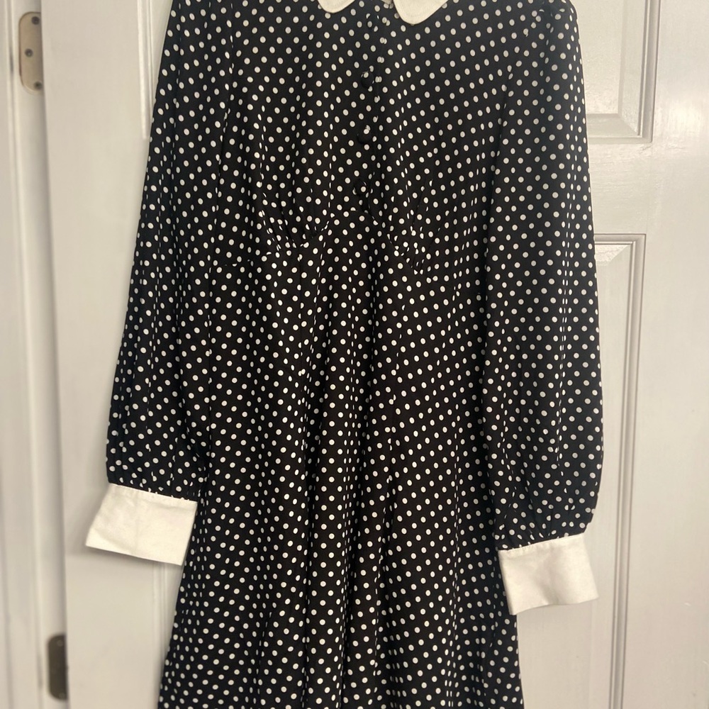 Hell Bunny Black and White Polka Dot Dress